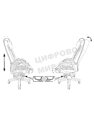Кресло Бюрократ T-9924WALNUT черный, кожа, подголовник