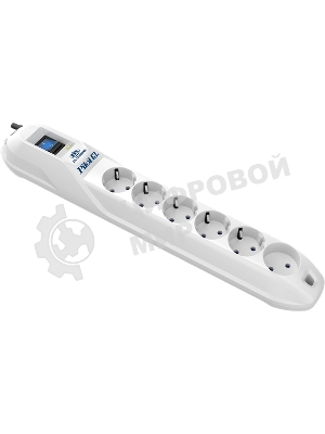 Сетевой фильтр Pilot GL 6 розеток (5 евро + 1 без заземления) 10 м Surge protector Pilot GL 6 outlets (5 euro + 1 without ground) 10A/2.2kVt, 10m