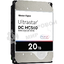 Жесткий диск Western Digital HDD SATA 20Tb Ultrastar DC HC560 0F38785 7200 6Gb/s 512Mb 1 year ocs (analog WUH722020ALE6L4)
