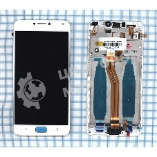 Дисплей для Asus ZenFone 4 Max ZC554KL белый с рамкой