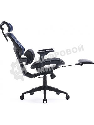 Кресло Cactus CS-CHR-MC01-BLBK синий, сетка, подголовник, подставка для ног