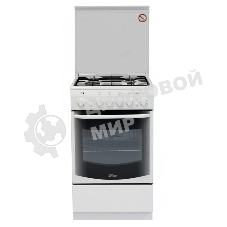 Плита комбинированная De Luxe 5040.20ГЭ (КР) ЧР белый, конфорок 4 шт, духовка 43 л, электроподжиг, 50 см x 85 см x 50 см