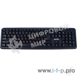 Клавиатура PERFEO PF-6106-USB черный(Perfeo клавиатура стандартная, PS/2, черная (PF-6106-ST) Размеры: 442x132x25 мм)