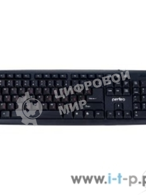 Клавиатура PERFEO PF-6106-USB черный(Perfeo клавиатура стандартная, PS/2, черная (PF-6106-ST) Размеры: 442x132x25 мм)