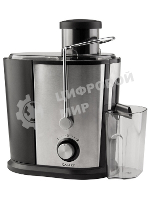Соковыжималка Galaxy GL 0801 серебристый/чёрный, центробежная, 700 Вт, 500 мл, механическое