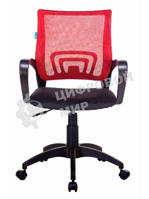 Кресло Бюрократ CH-695NLT красный/черный, сетка/ткань, 120 кг, механизм качания