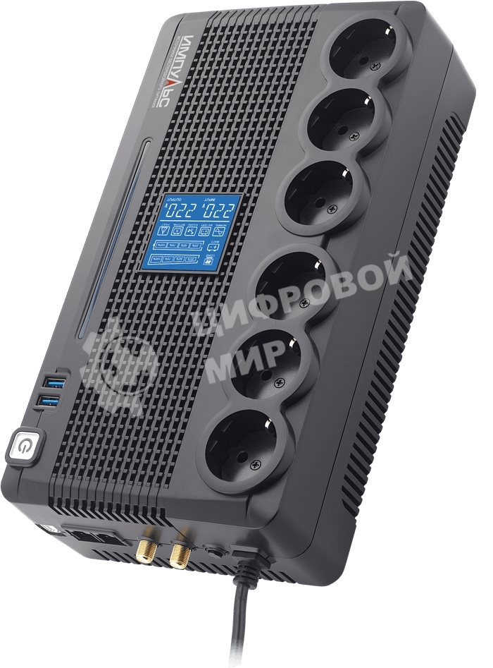 Источник бесперебойного питания Импульс Пионер 800 LCD, USB, CHRG USB, RJ45/11