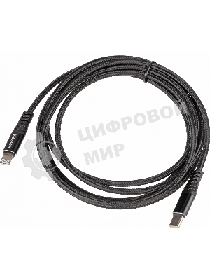 Кабель PD quick charge USB Type-C (m)-Lightning (m) 2м черный