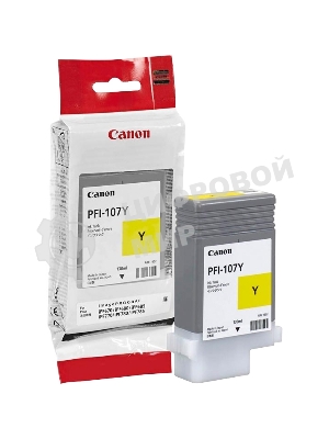 Картридж струйный Canon PFI-107Y (6708B001) желтый (130 мл) для Canon iP F680/685/780/785