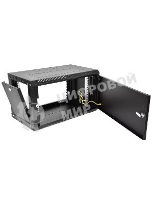 Шкаф телекоммуникационный настенный разборный ЦМО ЭКОНОМ 9U (600 x 520) дверь металл, черный (ШРН-Э-9.500.1-9005)