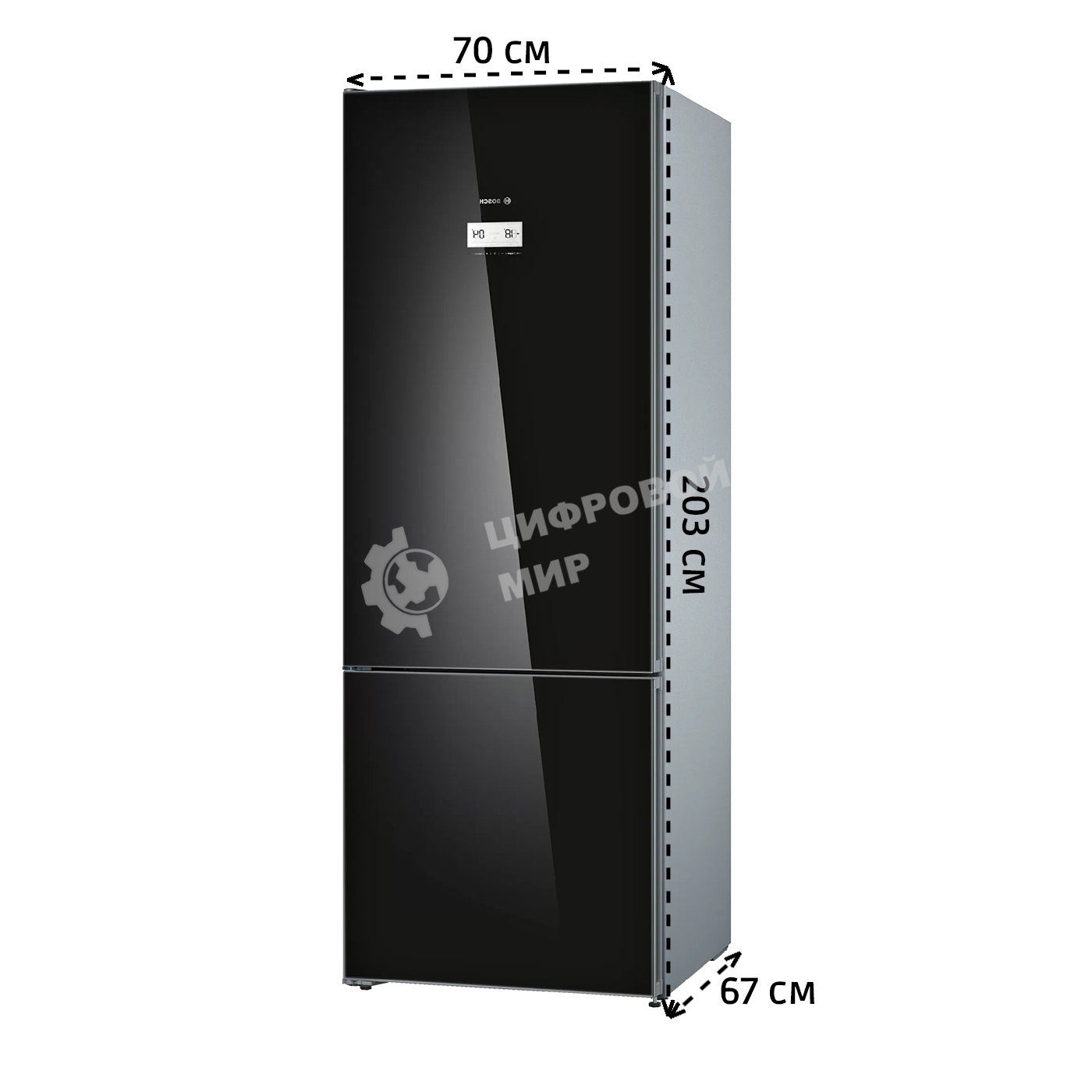 Холодильник Bosch KGN49LB30U черный двухкамерный 330/105л морозилка снизу, No Frost