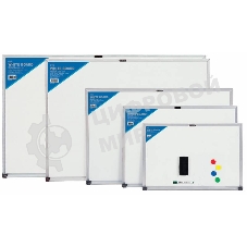 Демонстрационная доска Deli E7816 магнитно-маркерная, лак, 60х90 см белый с аксессуарами