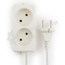 Сетевой фильтр Гарнизон EL-NL2-W-2, 2 розетки, допустимый ток 10А, длина 2 м.