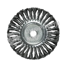 Щетка Matrix для УШМ 175 мм, посадка 22,2 мм, плоская, крученая металлическая проволока