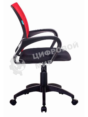 Кресло Бюрократ CH-695NLT красный/черный, сетка/ткань, 120 кг, механизм качания