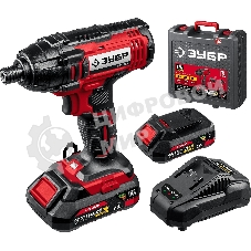 Винтоверт ЗУБР 18В, 2 АКБ (2Ач), в кейсе, ударный. ГВЛ-255-22