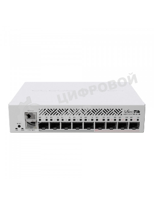 Коммутатор MikroTik Cloud Router Switch CRS310-1G-5S-4S+IN with 800 MHz CPU, 256 MB RAM, 4xSFP+, 5xSFP cages, 1xGbit LAN port, RouterOS L5, desktop case, rackmount ears, PSU