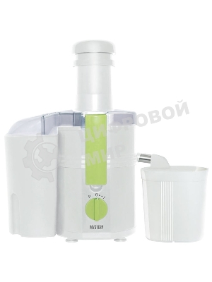 Соковыжималка Mystery MJE-1901 белый, центробежная, 900 Вт, 900 мл, механическое