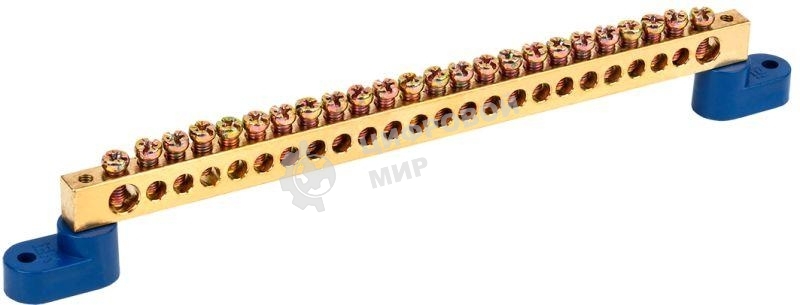 Шина нулевая ШНИ 8х12-24-У2-С на 2-х угл. изол. IEK YNN10-812-24C2-K07