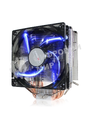 Кулер для процессора Crown CM-5 прозрачный/черный, 120 мм, 1500 об/мин, 30.8 дБ, 4 pin, 187 Вт, 148 мм
