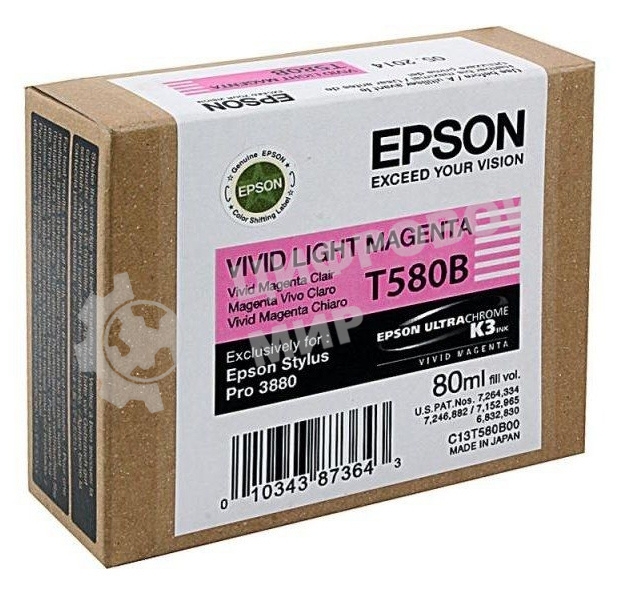 Картридж струйный Epson C13T580B00 светло-пурпурный (80мл)