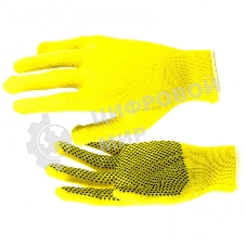 Перчатки из синтетической нити, ПВХ точка, 13 класс, 