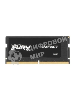 Оперативная память Kingston Fury Impact, DDR5, 16GB (1x16 GB), 5600 MHz, CL40, SO-DIMM