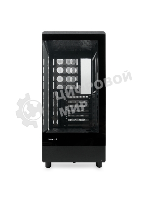 Компьютерный корпус без блока питания HSPD F510, Panoramic Mid Tower, черный, TG, 0.5 SPCC, no fans ATX, mATX, mITX 180/280/160мм 1x2.5