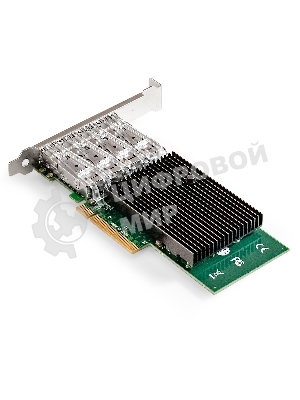 Сетевой адаптер ExeGate EXE-X710-4SFP+ (PCI-E x8 v.3, порты 4x SFP+, Quad 10Gb/s, Server NIC Chipset Intel FTXL710)