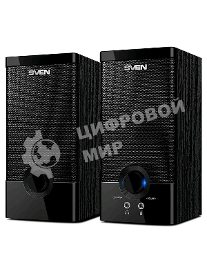 Колонки SVEN SPS-603 черный USB-порт ПК, ноутбука или адаптер 5V DC