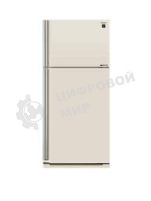 Холодильник Sharp SJ-XE55PMBE бежевый двухкамерный 388/148л морозилка сверху, No Frost