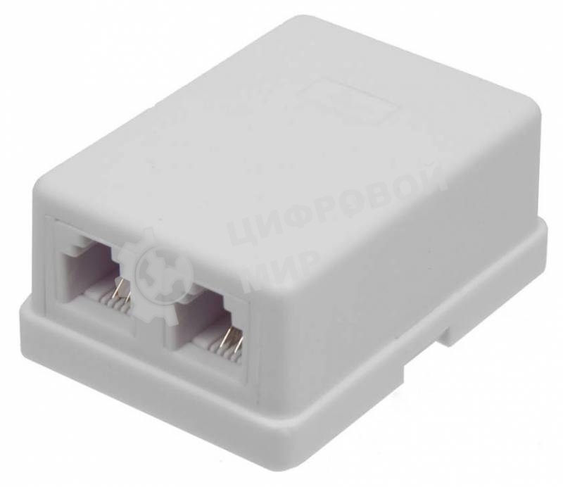 Модуль TWT (TWT-SA2-WH) Настенная коробка 2 порт. для Keystone