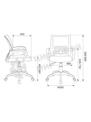 Кресло Бюрократ CH-695NLT красный/черный, сетка/ткань, 120 кг, механизм качания