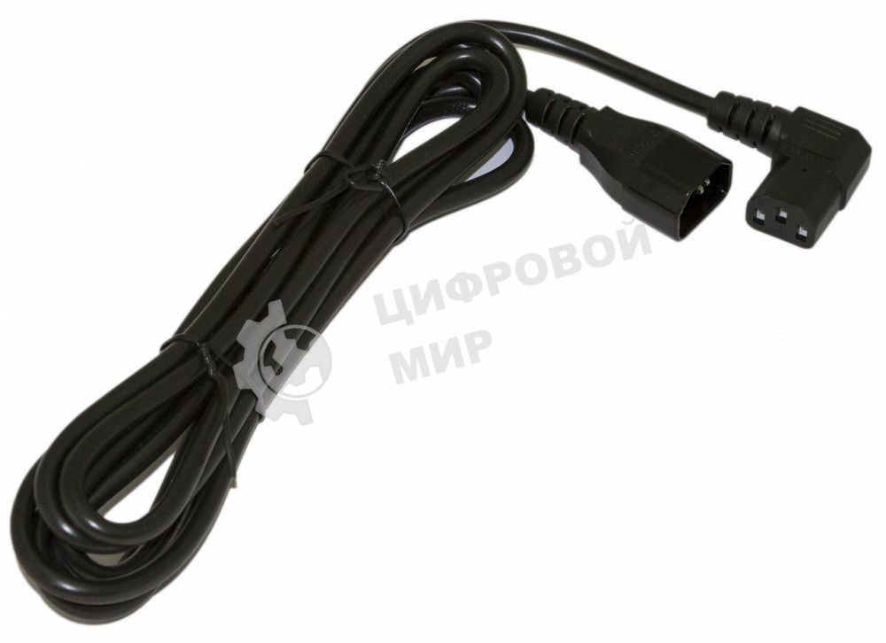 Кабель питания IEC 320 C19 - IEC 320 C20 (3x1.5), 16A, прямая вилка, 1м, черный Hyperline PWC-IEC19-IEC20-1.0-BK