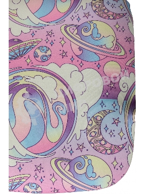 Кресло детское Бюрократ BuroKIDS 1 W мультиколор луна розовая крестов. пластик пластик белый