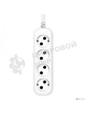 Сетевой удлинитель Buro BU-PSL4.3/W 3 м (4 розетки) белый (пакет ПЭ)