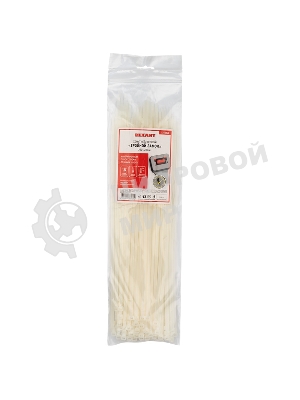 Хомут-стяжкa нейлоновая с тройным замком Rexant 350x4,8 мм, белая, упаковка 100 шт.