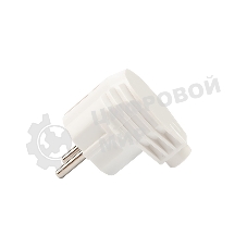 Вилка Евро Rexant угловая с з/к 16А белая