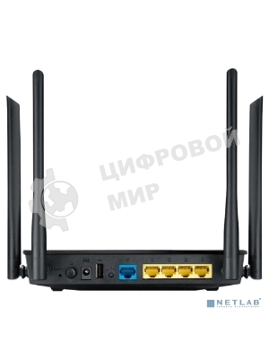 Маршрутизатор беспроводной Asus RT-AC1200 10/100BASE-TX черный (Dual Band)