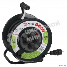 Удлинитель силовой RMx-4es-3x1.5-50m-IP44(KG) на метал. катушке с/з 4 гнезда 50 м КГ 3х1.5 Эра