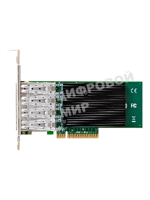 Сетевой адаптер ExeGate EXE-X710-4SFP+ (PCI-E x8 v.3, порты 4x SFP+, Quad 10Gb/s, Server NIC Chipset Intel FTXL710)