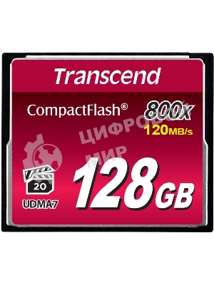 Флеш карта CF 128Gb, Transcend Ultra Speed 800X