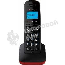 Телефон беспроводной (DECT) Panasonic KX-TGb610RUR, Монохромный, АОН, черный/красный