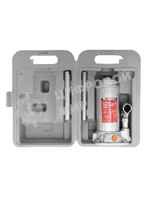 Домкрат гидравлический бутылочный Matrix, 5 т, h подъема 197–382 мм, в пласт. кейсе