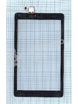 Сенсорное стекло (тачскрин) для Irbis TZ83, черное с рамкой