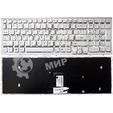 Клавиатура для ноутбука Sony Vaio VPC-EB белый с белой рамкой