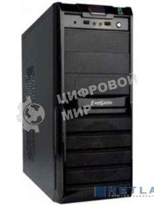 Компьютерный корпус ExeGate EX278400RUS Miditower ExeGate XP-329S Black, ATX, (XP600, Black,120мм), 2хUSB, Audio