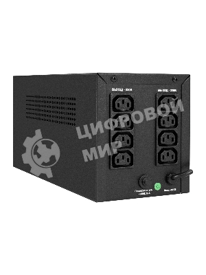 Источник бесперебойного питания ExeGate Smart LB-2200.LCD.AVR.8C13 (2200VA/1300W, цветной LCD, AVR, 8*C13, батарея 12V 9Ah - 2 шт., металлический корпус, Black)