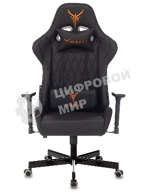 Кресло Knight ARMOR черный, экокожа, 120 кг, механизм качания