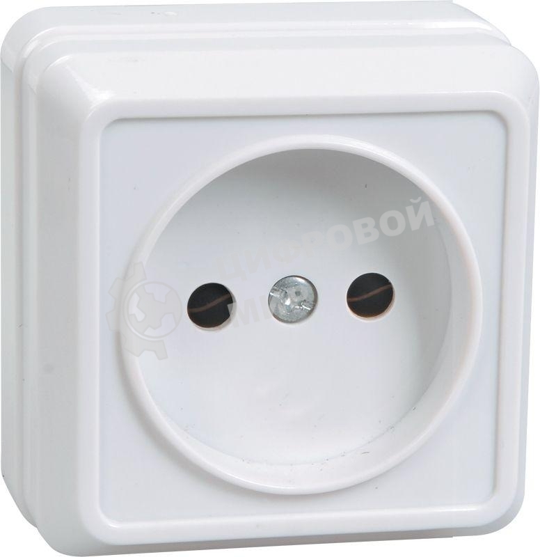 Розетка IEK ERO10-K33-10-DC РС20-2-ОКм 1местн. без з/к 10А откр.уст. ОКТАВА (кремовый)